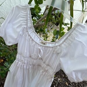 Elegant White Ruffled Top